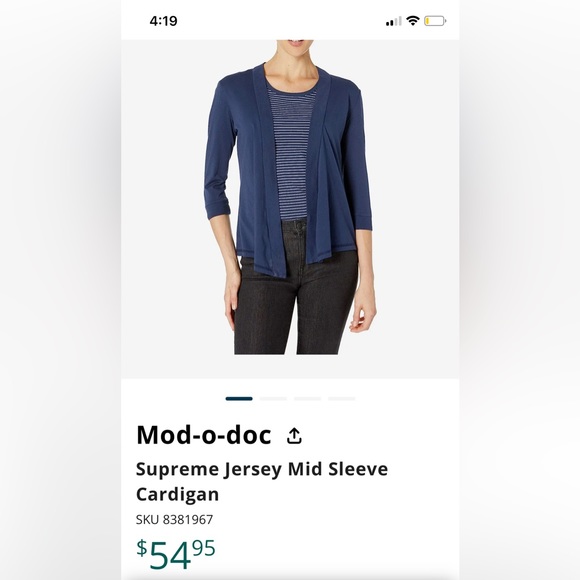 MID-SLEEVE CARDIGAN - Picture 1 of 4